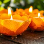 biodegradable citrus shell candles