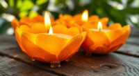 biodegradable citrus shell candles