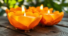 biodegradable citrus shell candles