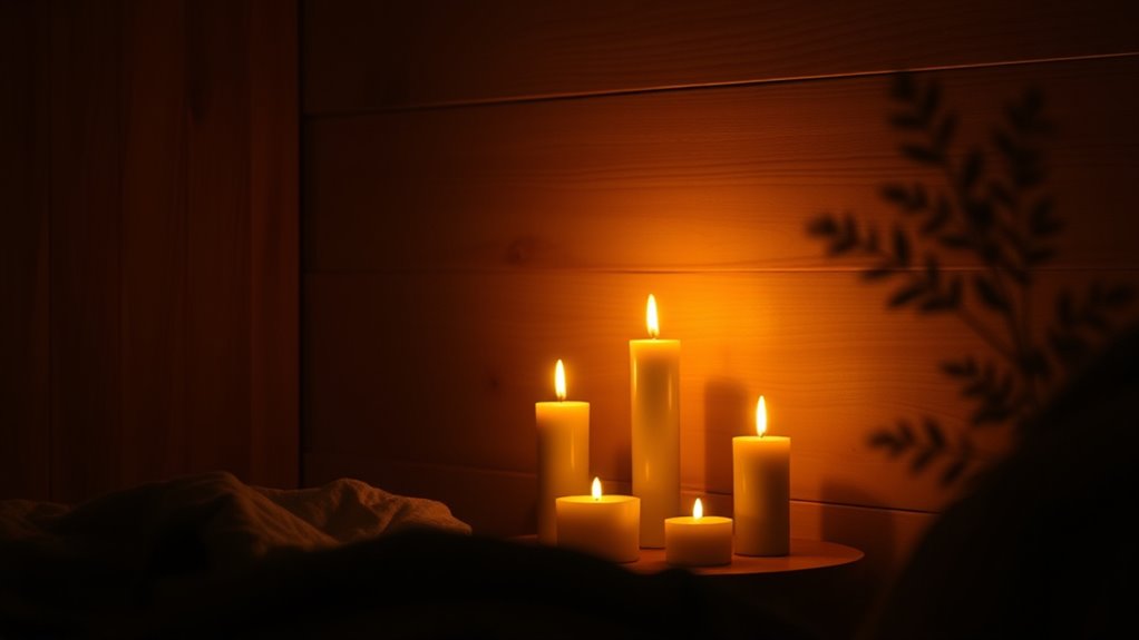 candlelight supports natural sleep