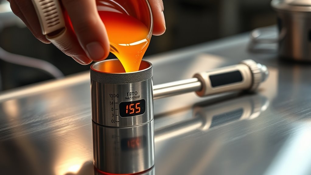 control wax temperature precisely