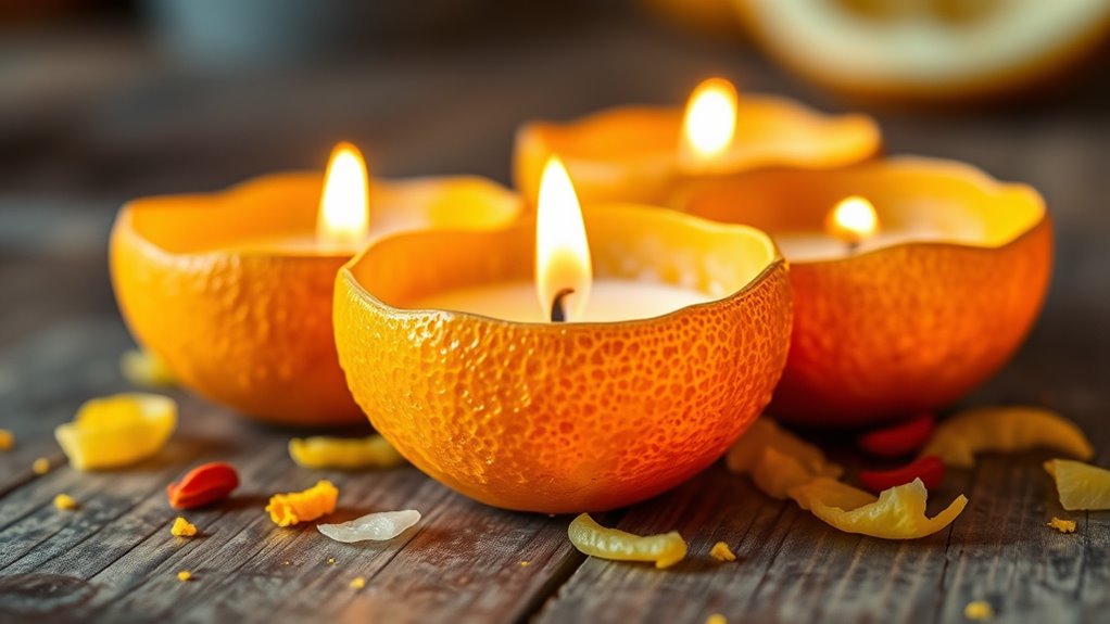 eco friendly citrus candle crafting