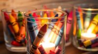 recycle crayons into votive lights
