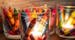 recycle crayons into votive lights