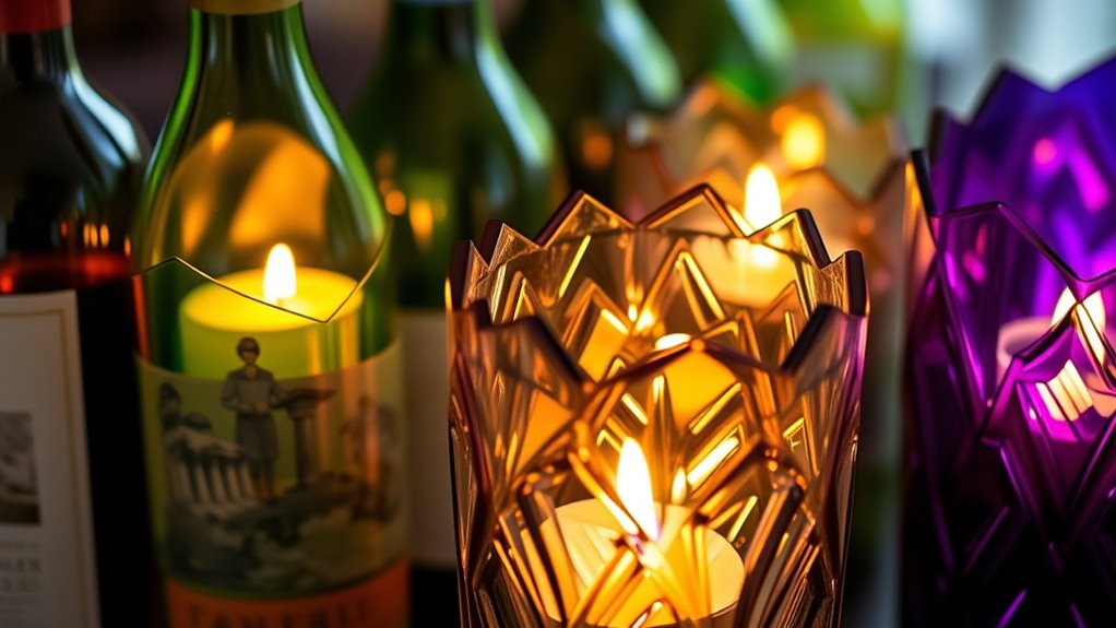 upcycle bottles into candles