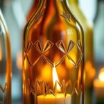 upcycling wine bottles into candles