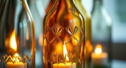 upcycling wine bottles into candles