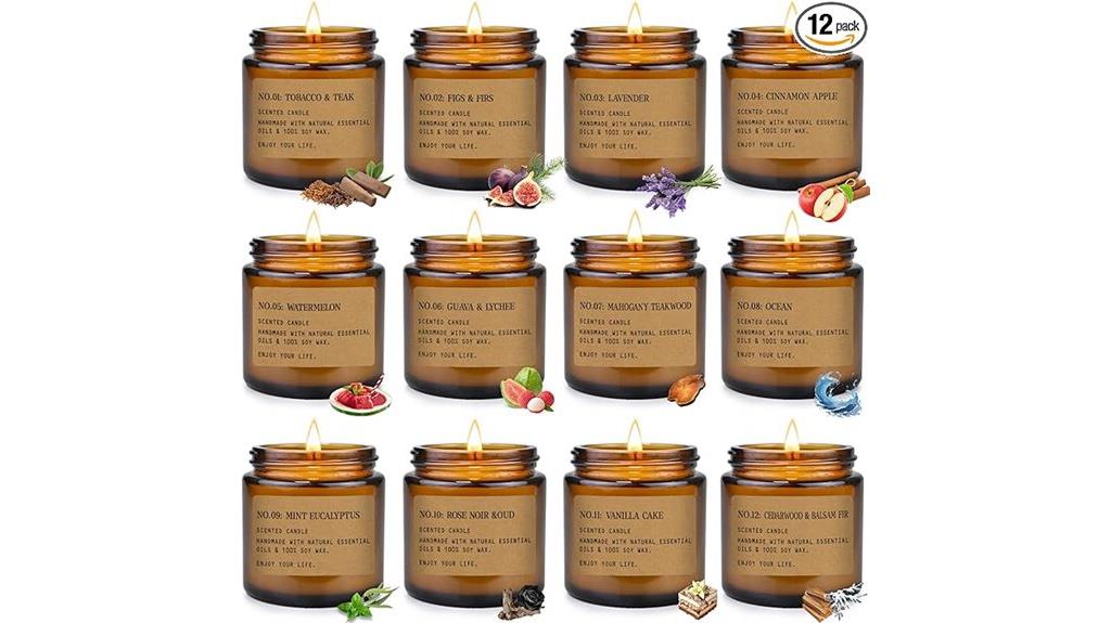 12 pack scented candles