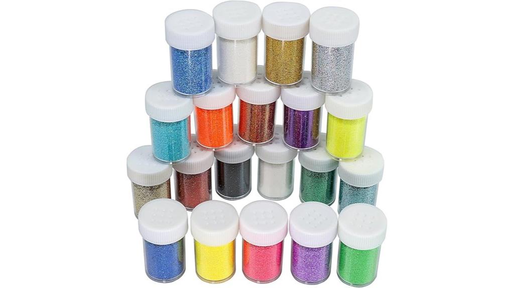 20 color holographic glitter set