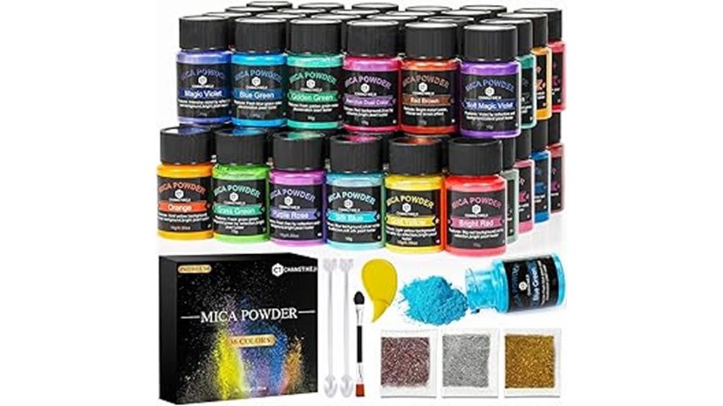 36 color mica powder set