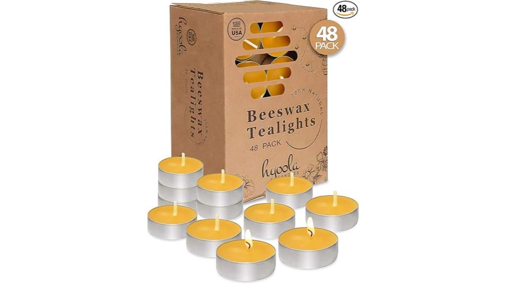 48 pack beeswax tealights