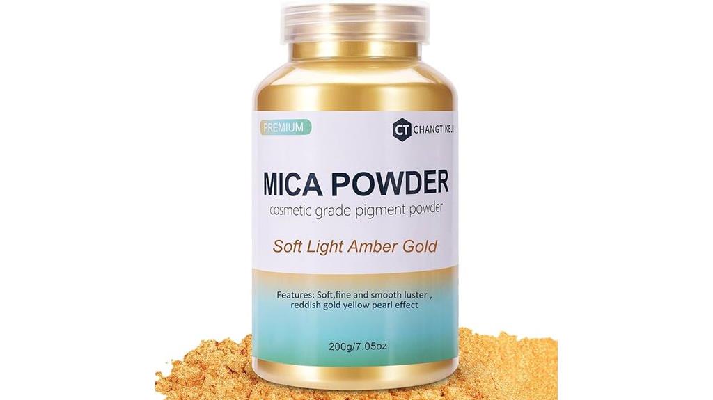 amber gold mica powder