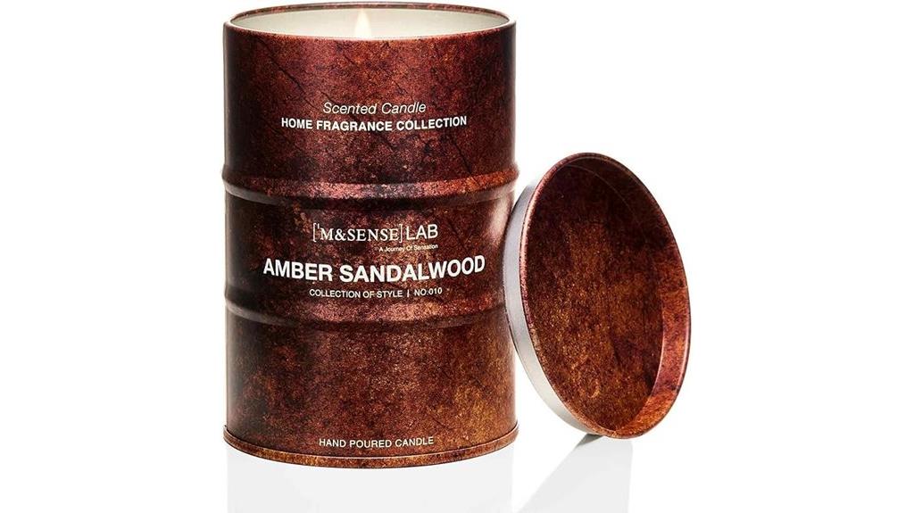 amber sandalwood candle duration