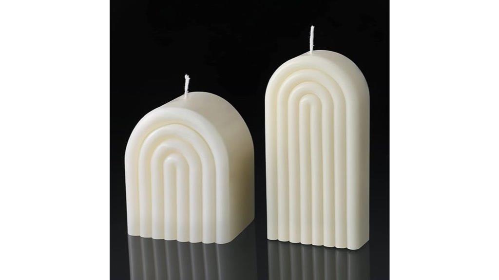 arch shaped aesthetic candles