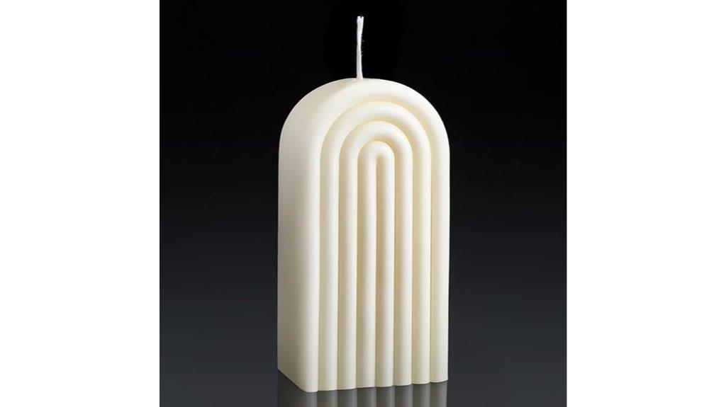 arch shaped geometric scented candles