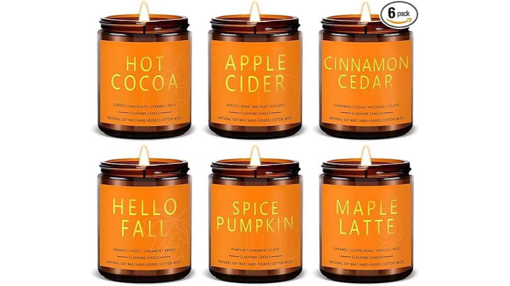 autumn scented candle set