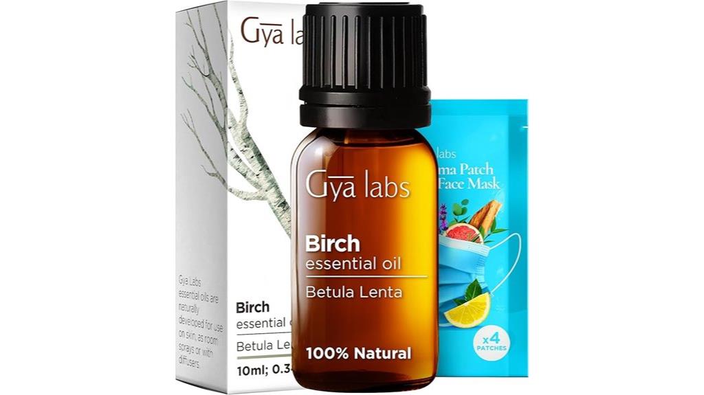 birch essential oil bottle