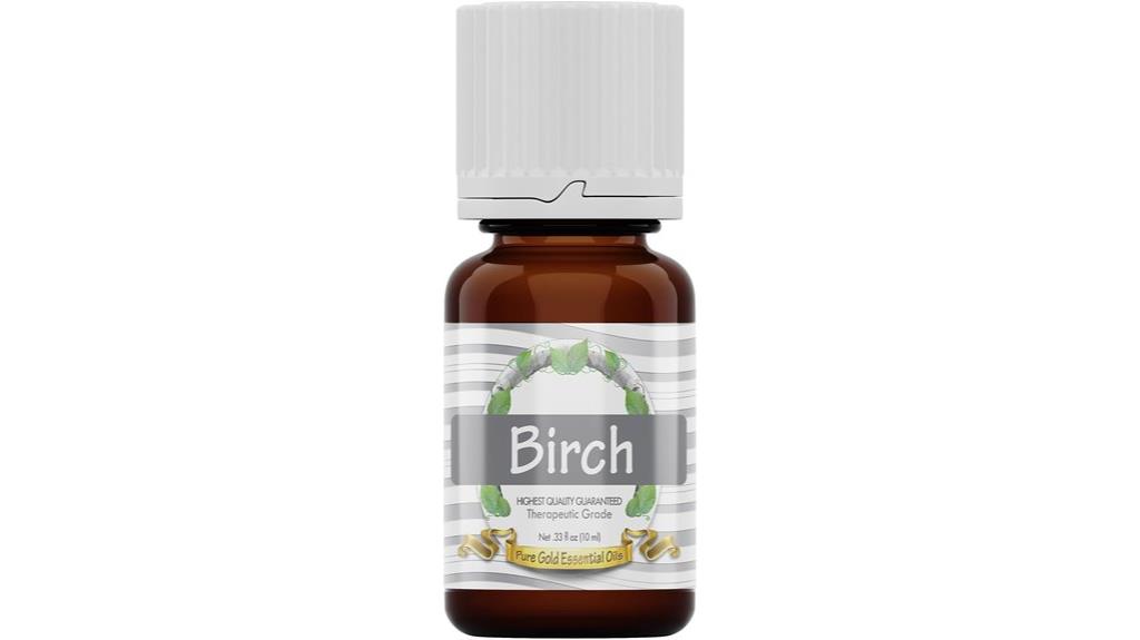 birch essential oil bottle