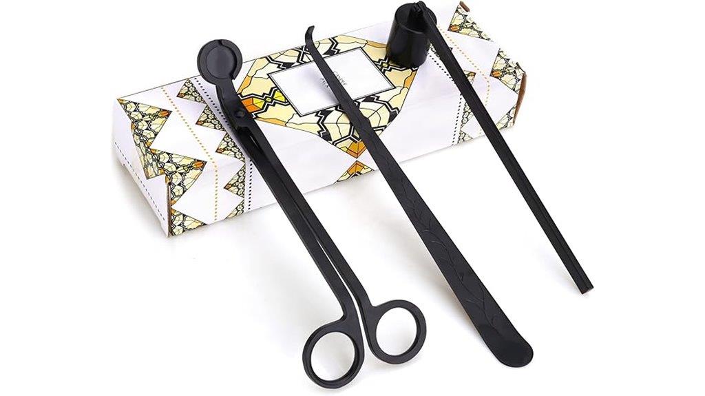 black candle accessory set