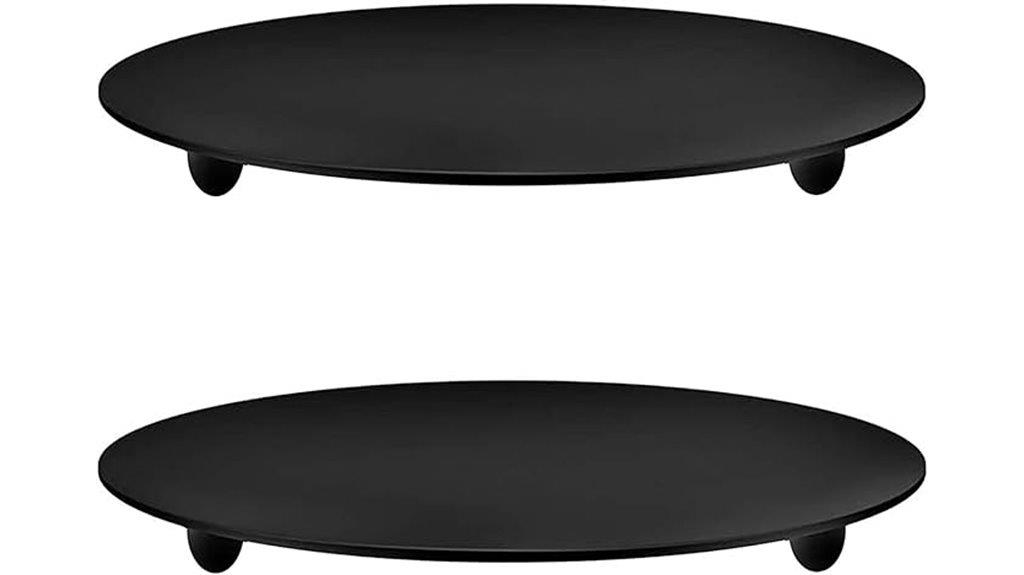 black iron candle holders