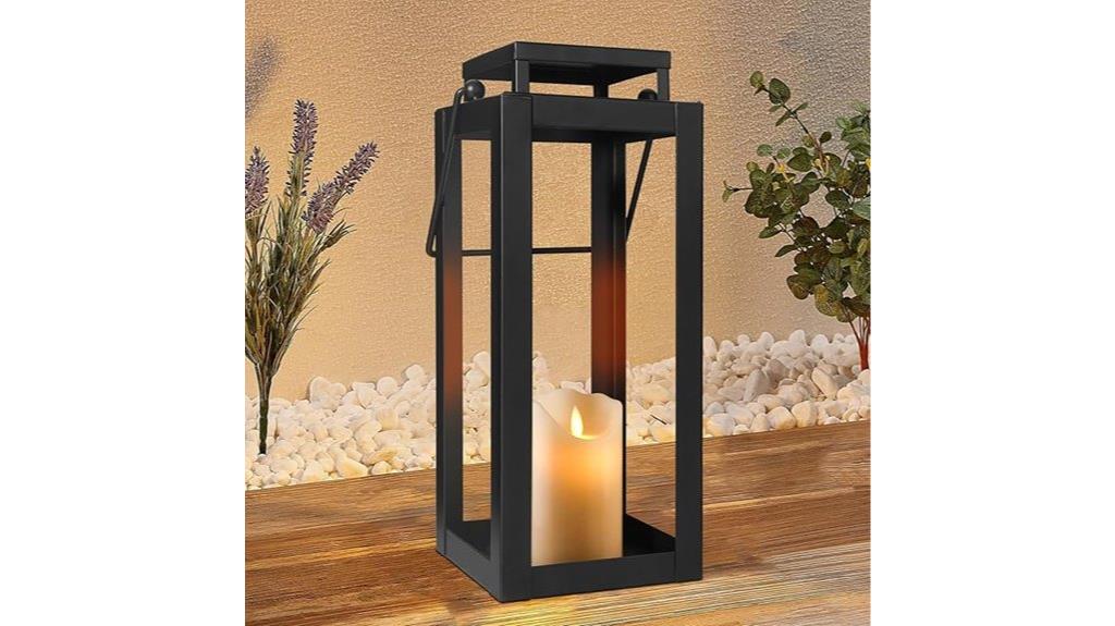 black metal candle lantern