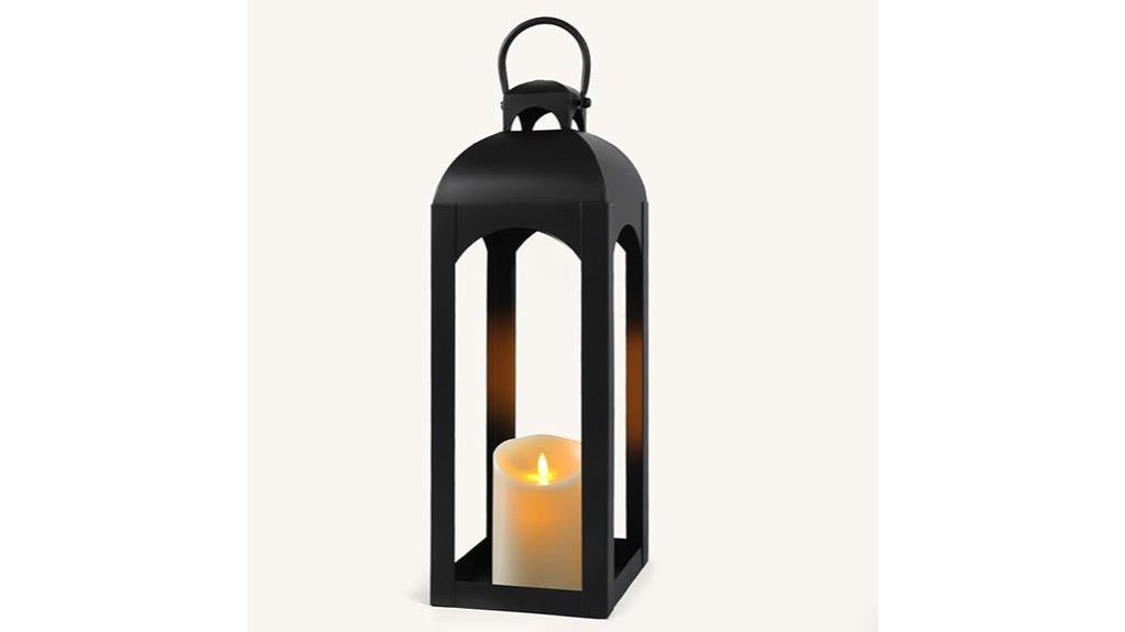 black metal candle lanterns