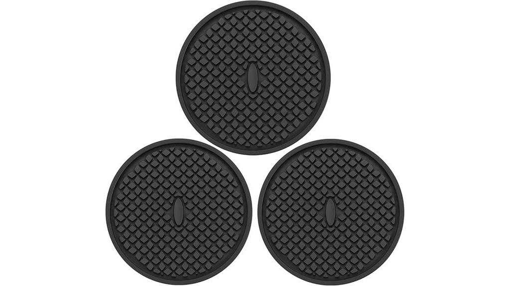 black silicone coaster set
