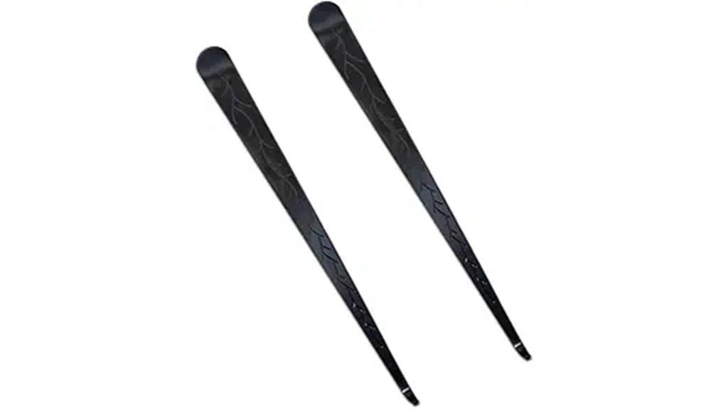 black stainless steel candle dippers