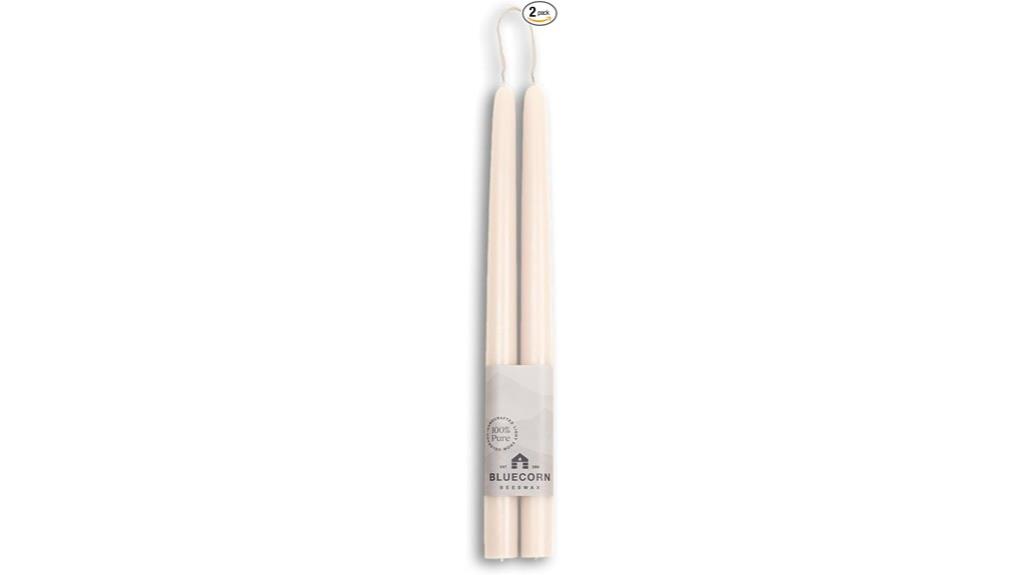 bluecorn beeswax taper candles