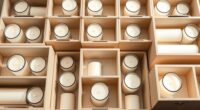 candle storage box dividers