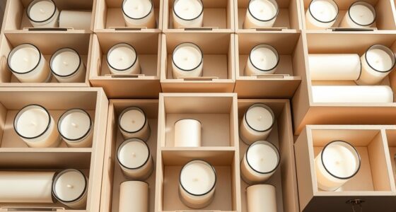 candle storage box dividers