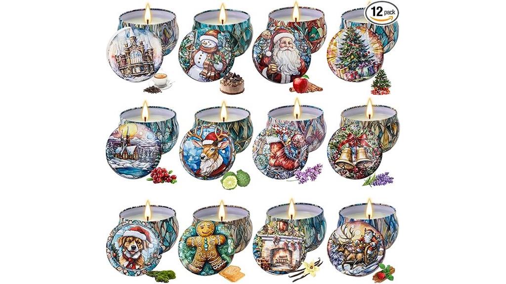 christmas scented candle set