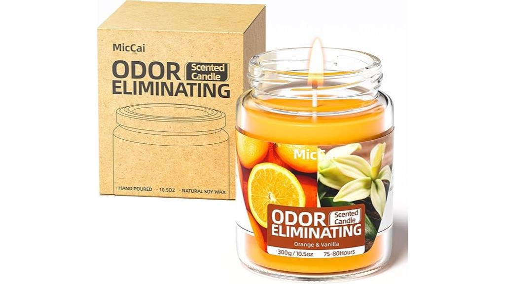 citrus vanilla scented candles