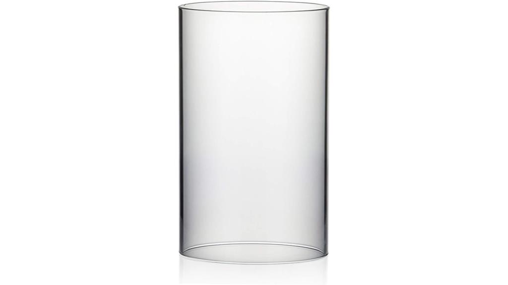 clear glass hurricane sleeve