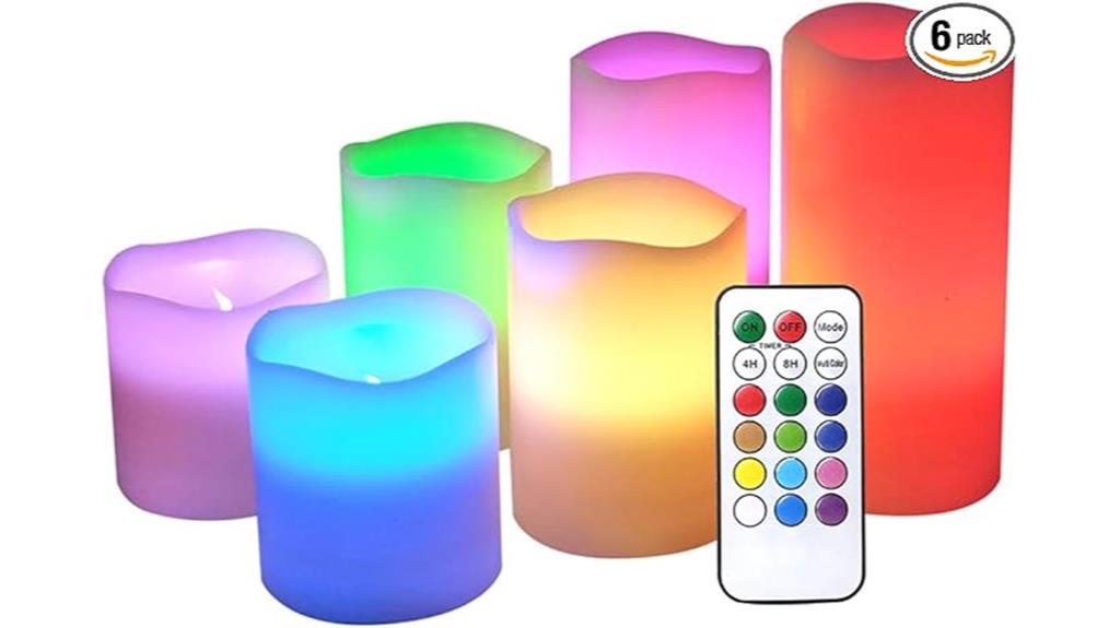 color changing flameless candles