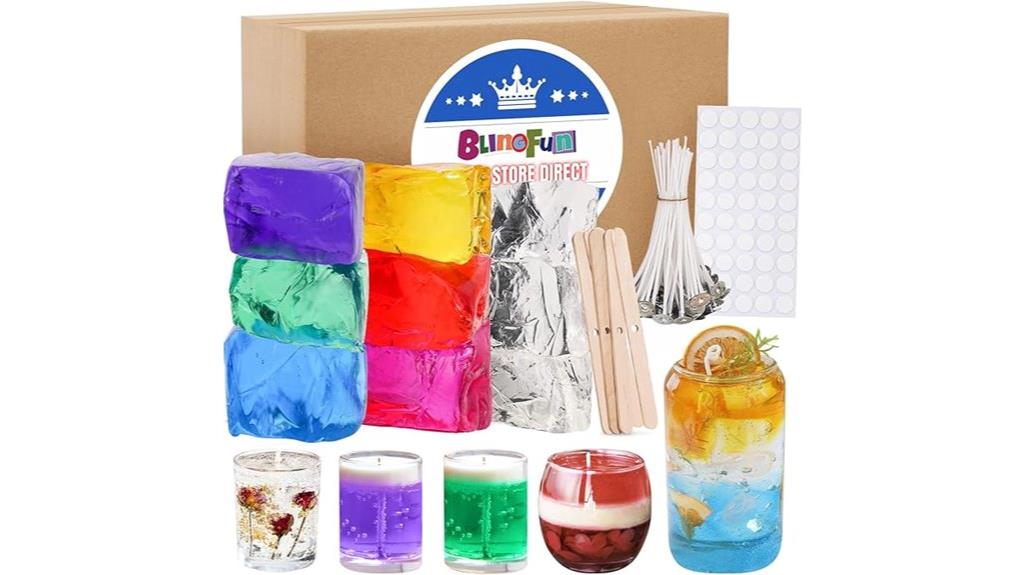 colorful candle making kit