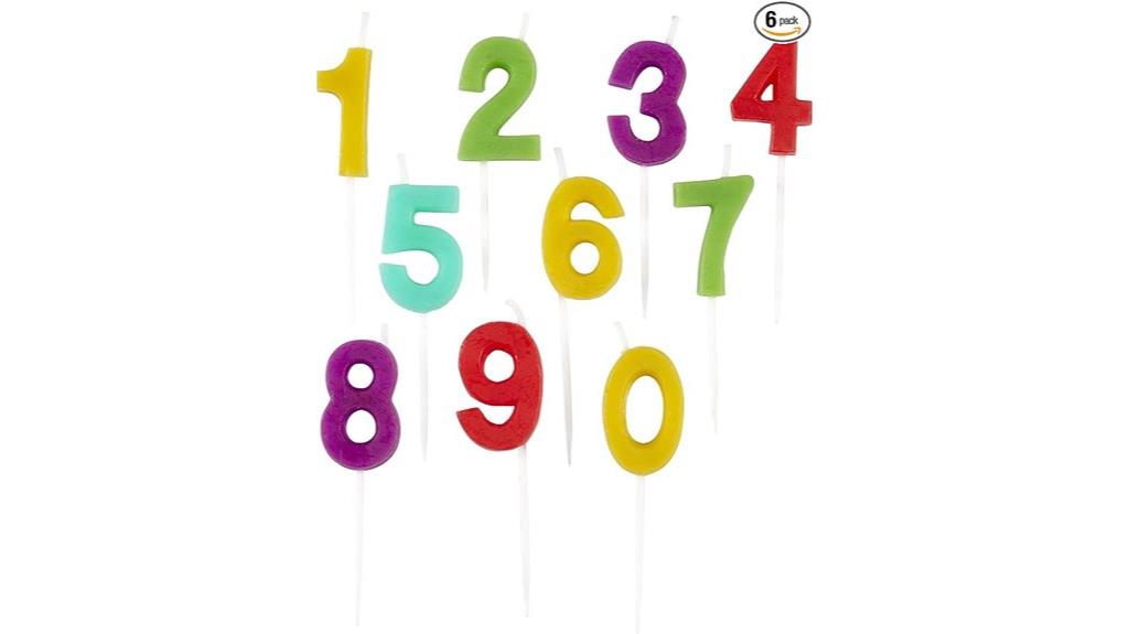 colorful rainbow birthday candles