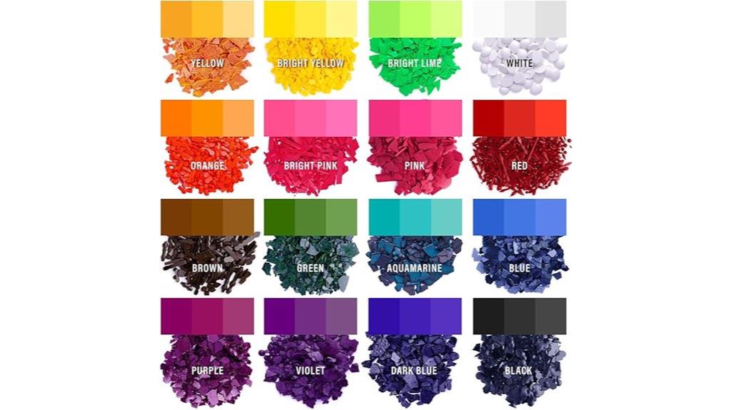 colorful soy candle dyes