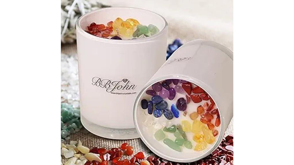 crystal candle for chakra healing