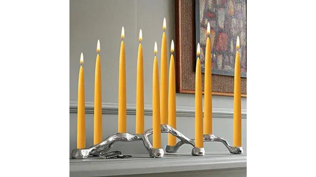 eight inch beeswax tapers