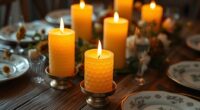 elegant beeswax candle selection