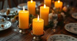 elegant beeswax candle selection