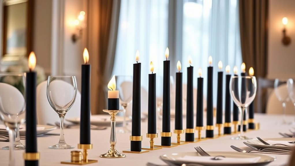 elegant dripless taper candles