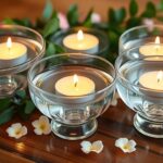 elegant floating candle bowls