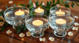 elegant floating candle bowls