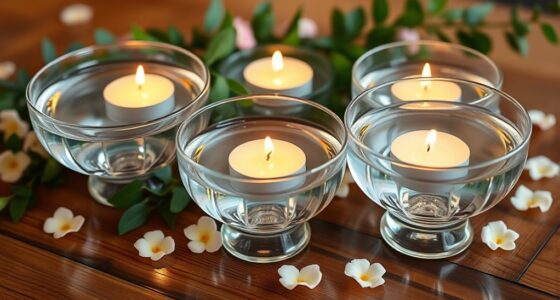 elegant floating candle bowls