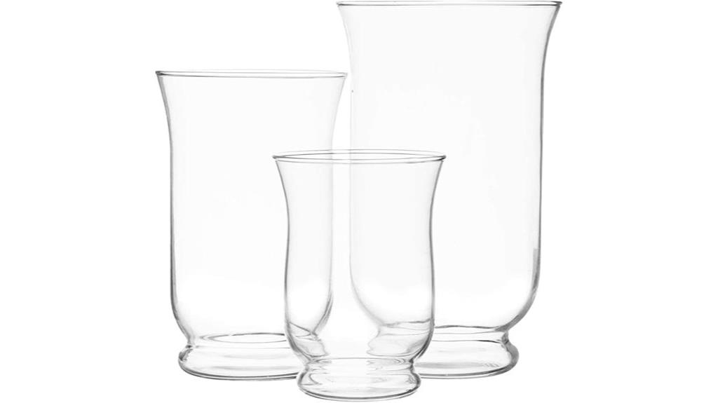 elegant glass candle holders