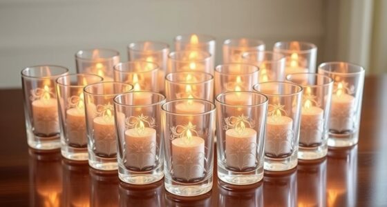 elegant glass hurricane holders