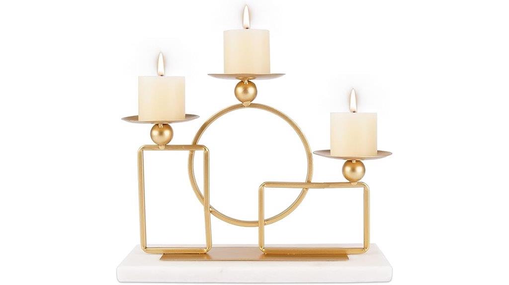 elegant gold candle holders