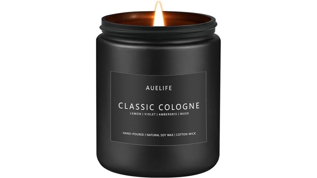 elegant masculine scented candle